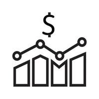 crescita statistica attività commerciale icona vettore