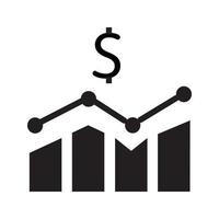 crescita statistica attività commerciale icona vettore