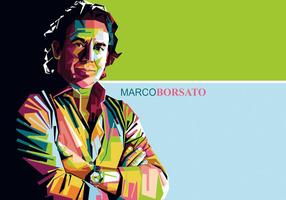 vettore del ritratto del cantante di Marco Borsato