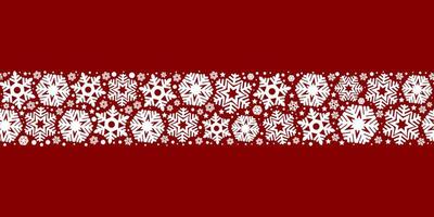 senza soluzione di continuità i fiocchi di neve su un' rosso sfondo. decorazione per Natale design vettore