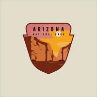 Arizona emblema logo vettore illustrazione modello grafico design. cartello o simbolo nazionale parco etichetta toppa per viaggio azienda