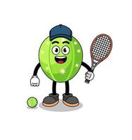 cactus illustrazione come un' tennis giocatore vettore