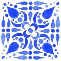 azulejos portoghese olandese piastrella nel occhiali da sole di blu colore. barocco piastrella. Turco ornamento, marocchino piastrella mosaico, talavera ornamento. vettore