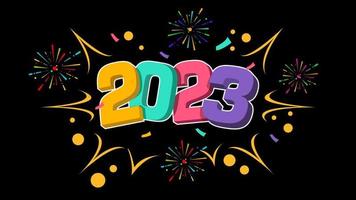 2023 piatto nuovo anni vigilia illustrazione vettore