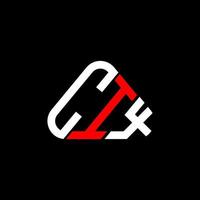 cix lettera logo creativo design con vettore grafico, cix semplice e moderno logo nel il giro triangolo forma.