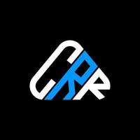 crr lettera logo creativo design con vettore grafico, crr semplice e moderno logo nel il giro triangolo forma.
