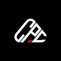 cpc lettera logo creativo design con vettore grafico, cpc semplice e moderno logo nel il giro triangolo forma.
