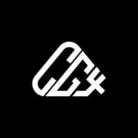 cgx lettera logo creativo design con vettore grafico, cgx semplice e moderno logo nel il giro triangolo forma.