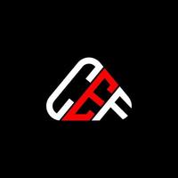 cef lettera logo creativo design con vettore grafico, cef semplice e moderno logo nel il giro triangolo forma.