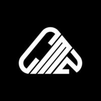 cmz lettera logo creativo design con vettore grafico, cmz semplice e moderno logo nel il giro triangolo forma.