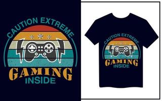 design t-shirt da gioco vettore