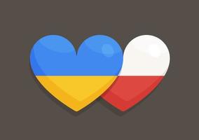 amichevole relazioni fra Polonia e Ucraina. vettore