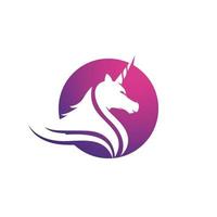 unicorno logo icona vettore illustrazione