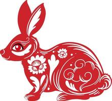 Cinese lunare nuovo anno coniglio simbolo 2023 vettore