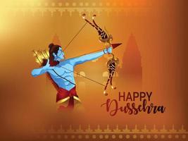 vettore illustrazione per contento Dussehra celebrazione sfondo