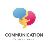 comunicazione logo design modello vettore