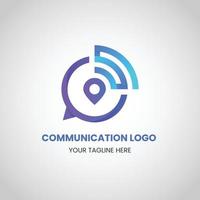 comunicazione logo design modello vettore