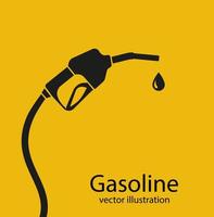 creativo vettore illustrazione di fare il pieno ugello benzina, diesel, gas isolato su trasparente sfondo. arte design petrolio carburante pompa modello. astratto concetto grafico pompa ugello, olio gocciolante