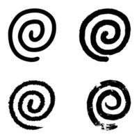 scarabocchio schizzo stile di spirale cartone animato mano disegnato illustrazione per concetto design. vettore