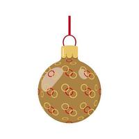 Natale, grande design per qualunque scopo. vettore illustrazione di il celebrazione. d'oro palla con anelli
