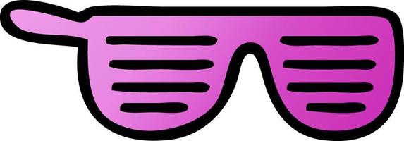 cartone animato rosa occhiali da sole vettore
