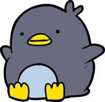 vettore pinguino personaggio nel cartone animato stile