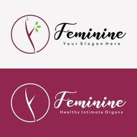 impostato lettera f monogramma stile femminile forma bellezza marca identità logo design vettore