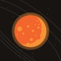 illustrazione di navicella spaziale icona. pianeta su spazio. vettore illustrato.