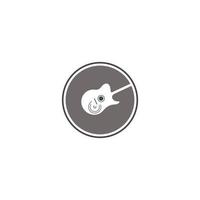 chitarra logo vettore illustrazione