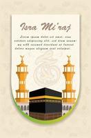 al-isra wal mi'raj profeta muhammad calligrafia set modello di banner vettore