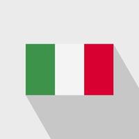 Italia bandiera lungo ombra design vettore