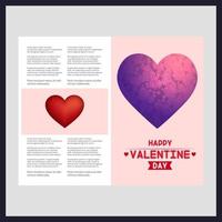 contento san valentino giorno illustrazione di amore san valentino giorno impostato saluto carta manifesto aviatore bandiera design vettore