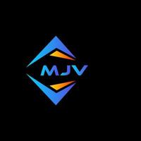 mjv astratto tecnologia logo design su nero sfondo. mjv creativo iniziali lettera logo concetto. vettore