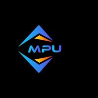 mpu astratto tecnologia logo design su nero sfondo. mpu creativo iniziali lettera logo concetto. vettore