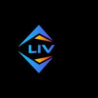 liv astratto tecnologia logo design su nero sfondo. liv creativo iniziali lettera logo concetto. vettore