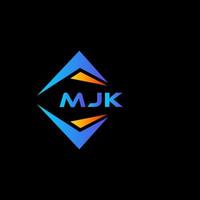 mjk astratto tecnologia logo design su nero sfondo. mjk creativo iniziali lettera logo concetto. vettore