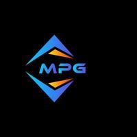 mpg astratto tecnologia logo design su nero sfondo. mpg creativo iniziali lettera logo concetto. vettore