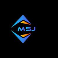 msj astratto tecnologia logo design su nero sfondo. msj creativo iniziali lettera logo concetto. vettore