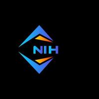 NIH astratto tecnologia logo design su nero sfondo. NIH creativo iniziali lettera logo concetto. vettore