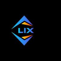 lix astratto tecnologia logo design su nero sfondo. lix creativo iniziali lettera logo concetto. vettore