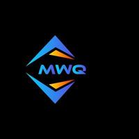 mwq astratto tecnologia logo design su nero sfondo. mwq creativo iniziali lettera logo concetto. vettore