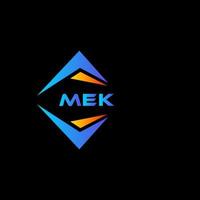 mek astratto tecnologia logo design su nero sfondo. mek creativo iniziali lettera logo concetto. vettore