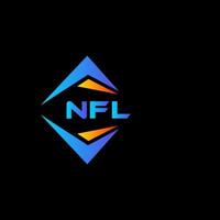 nfl astratto tecnologia logo design su nero sfondo. nfl creativo iniziali lettera logo concetto. vettore