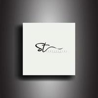 st firma stile monogramma.calligrafico lettering icona e grafia vettore arte.