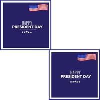 contento del presidente giorno buio blu sfondo con il noi bandiera.sfondo del presidente giorno. vettore