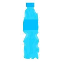 vettore illustrazione di un' rotto bottiglia su un' bianca sfondo. minerale bidoni siamo grande per plastica rifiuto loghi.