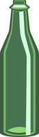 vettore singolo verde bicchiere birra bottiglia, isolato su bianca sfondo