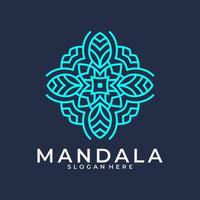 il branding logotipo, astratto decorativo fiore mandala logo modello, turbine logo cartello nel ornamentale Arabo stile, minimalista floreale logo design per boutique, terme, yoga, meditazione vettore