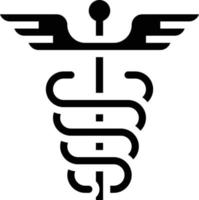 caduceo assistenza sanitaria medico - solido icona vettore