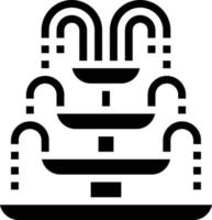Fontana parco carnevale - solido icona vettore